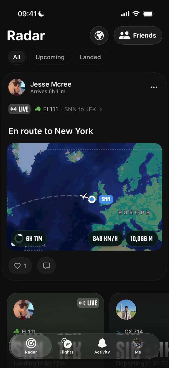 Jumpseat Radar feed